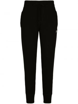 Pantalon de joggings en tricot Dolce & Gabbana noir