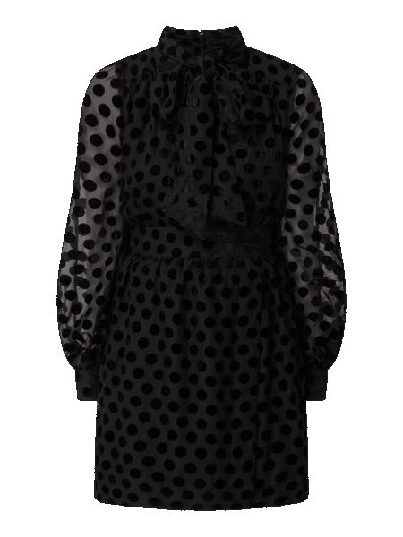 Sukienka mini z kokardką Bardot czarna
