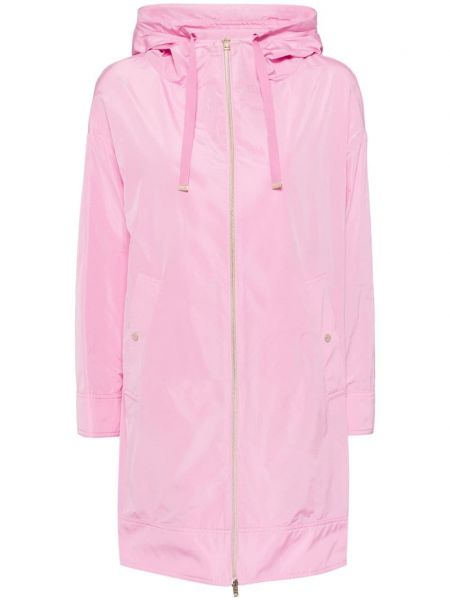 Duga jakna s kapuljačom Herno ružičasta