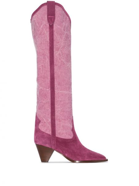 Botas altas con tacón Isabel Marant rosa