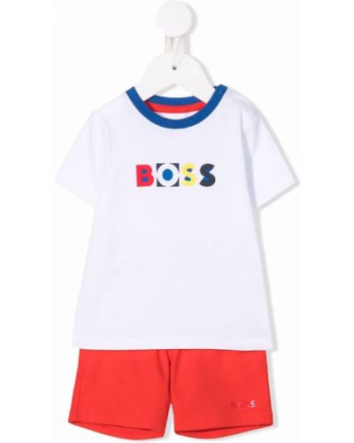 Pantaloncini con stampa Boss Kidswear rosso