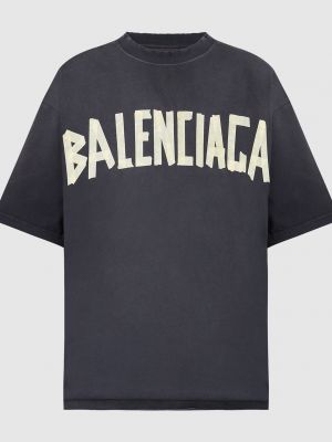 Сіра футболка з принтом Balenciaga