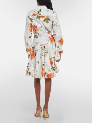 Mini robe en coton à fleurs Erdem blanc