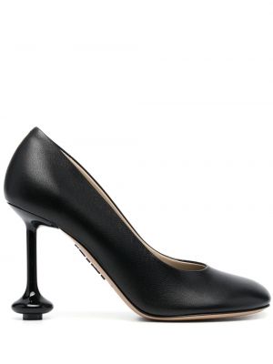 Полуотворени обувки с ток Loewe черно
