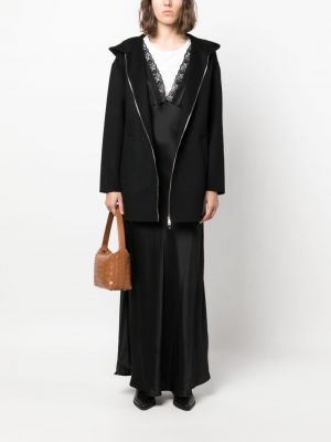 Vlněná bunda na zip s kapucí P.a.r.o.s.h. černá