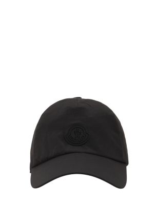Nylonowa czapka z daszkiem Moncler czarna