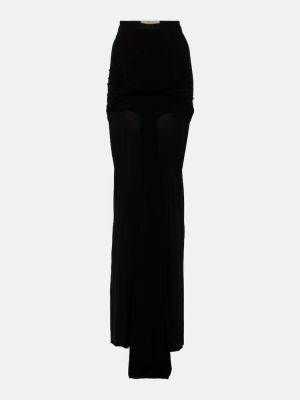 Dlhá sukňa s vysokým pásom Rick Owens čierna