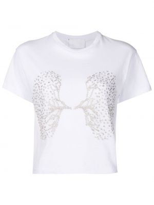 T-shirt con cristalli Andrea Bogosian bianco