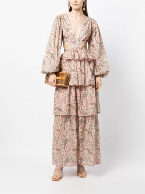 Robe longue à volants We Are Kindred rose