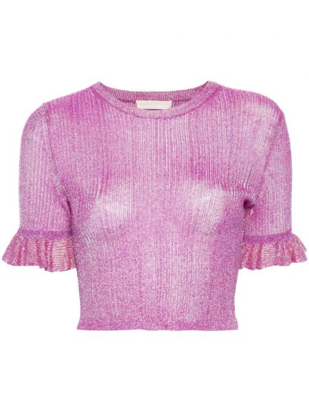Růžový pletený top Ulla Johnson
