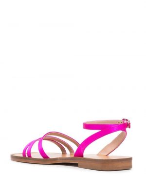 Hedvábné sandály Scarosso růžové