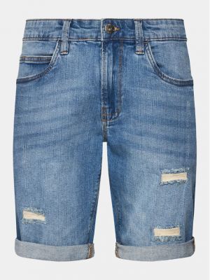 Priliehavé džínsové šortky Indicode modrá
