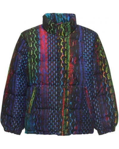 Nylónová páperová bunda s potlačou so vzorom hadej kože Agr