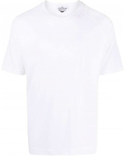 T-shirt con scollo tondo Stone Island bianco
