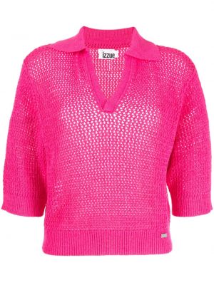Džemperis ar v veida izgriezumu Izzue rozā