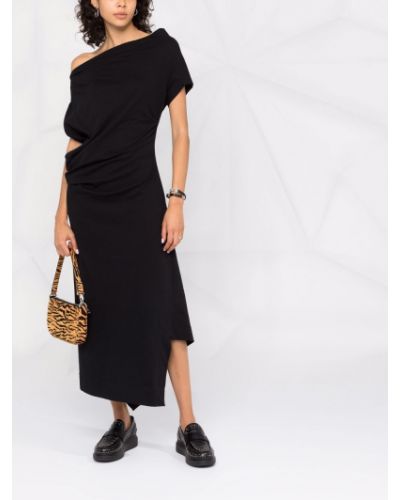 Vestido asimétrico drapeado Vivienne Westwood negro