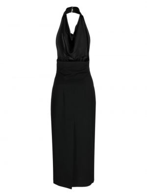 Drapované midi šaty Matériel černé