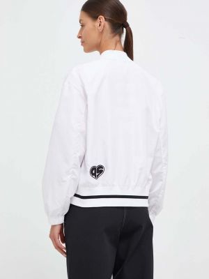 Laza szabású rövid kabát Adidas fehér