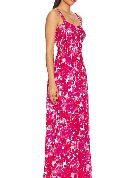 Vestido largo de flores Tiare Hawaii rosa