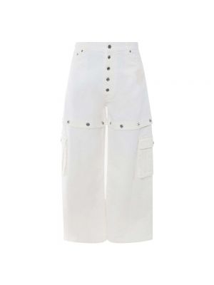 Szerokie spodnie Off-white białe