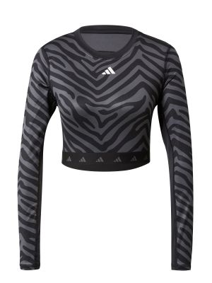 Tričko s dlhými rukávmi so vzorom zebry Adidas Performance