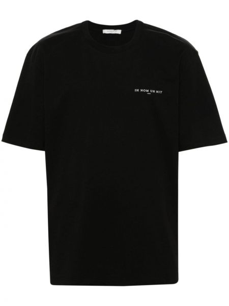 T-shirt en coton à imprimé Ih Nom Uh Nit noir