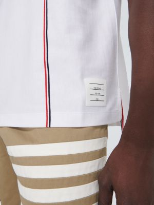 Jersey csíkos pamut póló Thom Browne fehér