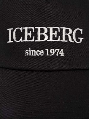 Czapka z daszkiem bawełniana Iceberg czarna
