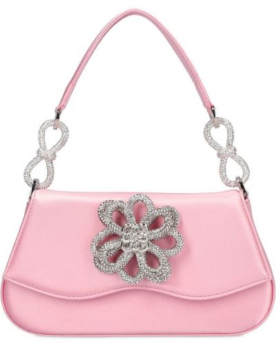 Сатенени чанта на цветя Mach & Mach розово