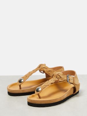 Sandale din piele de căprioară Isabel Marant bej