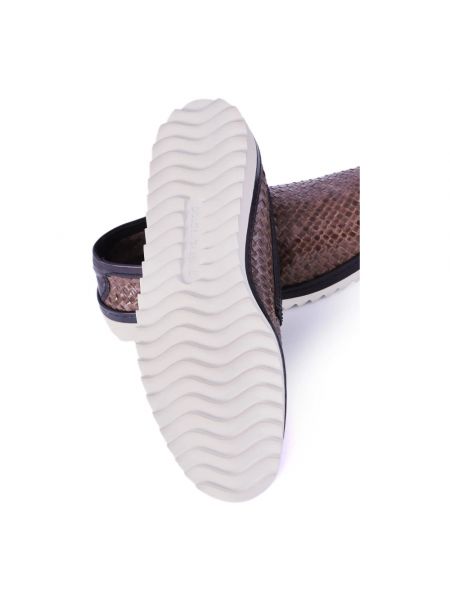 Loafers de cuero con trenzado Dolce & Gabbana marrón