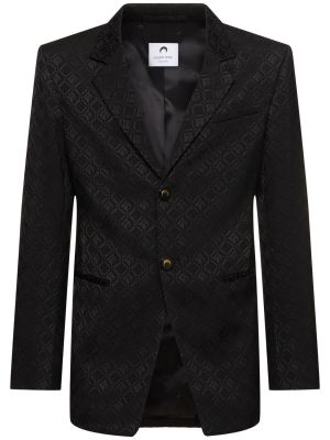 Jacquard blazer mit print Marine Serre schwarz