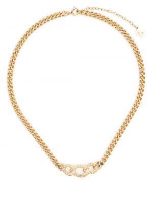 Křišťálový náhrdelník Christian Dior zlatý