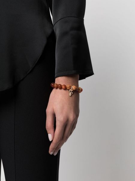 Bracelet avec perles Karl Lagerfeld marron
