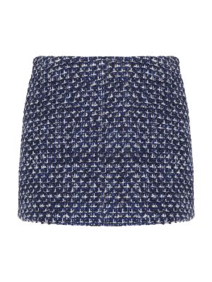 Tweed minirock Valentino blau