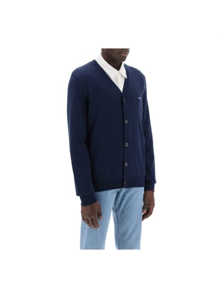 Cárdigan de algodón de punto de tela jersey A.p.c. azul