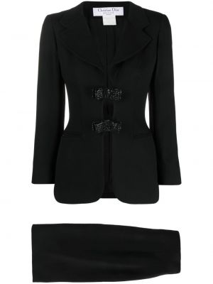 Suknja sa šljokicama Christian Dior crna