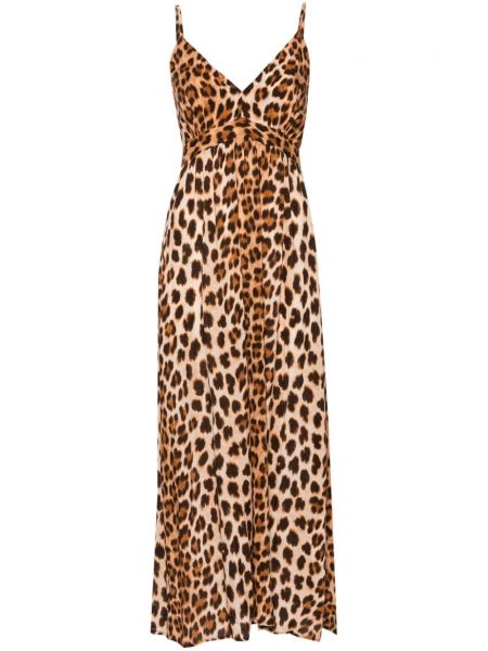 Dolga obleka s potiskom z leopardjim vzorcem Liu Jo