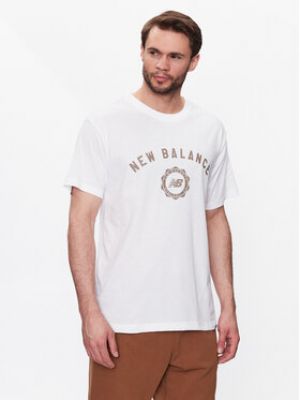 New Balance T-Shirt Sport Seasonal Graphic MT31904  Relaxed Fit - Bílá