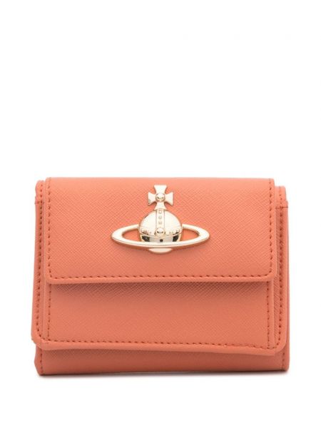 Kožená peněženka Vivienne Westwood oranžová