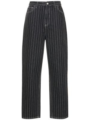 Pantaloni cu dungi Carhartt Wip negru