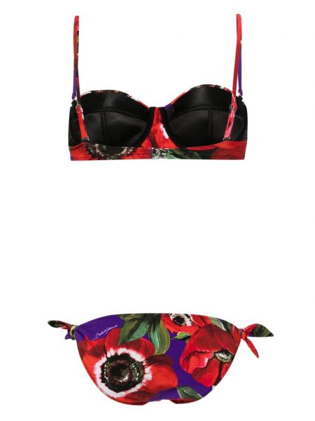 Bikini z nadrukiem Dolce And Gabbana fioletowy