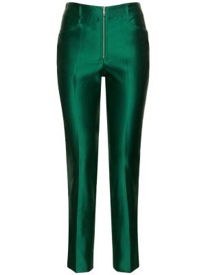 Сатенени клинове с цип Victoria Beckham зелено