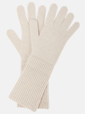 Kašmírové rukavice The Row bílé
