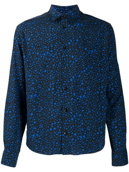 Camisa con estampado Saint Laurent azul