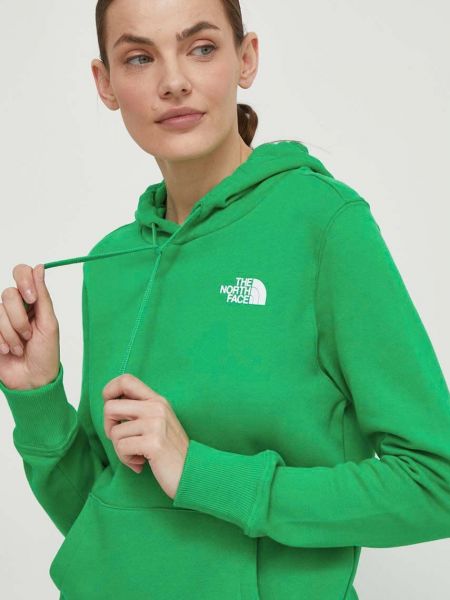 Pulover s kapuco The North Face zelena