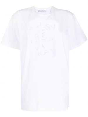 Bombažna majica Ermanno Scervino bela