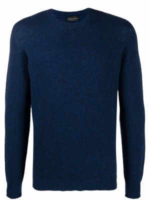 Jersey de punto de tela jersey Roberto Collina azul