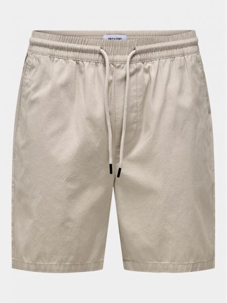 Pantaloncini Only & Sons beige