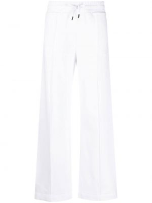 Памучни спортни панталони бродирани Woolrich бяло
